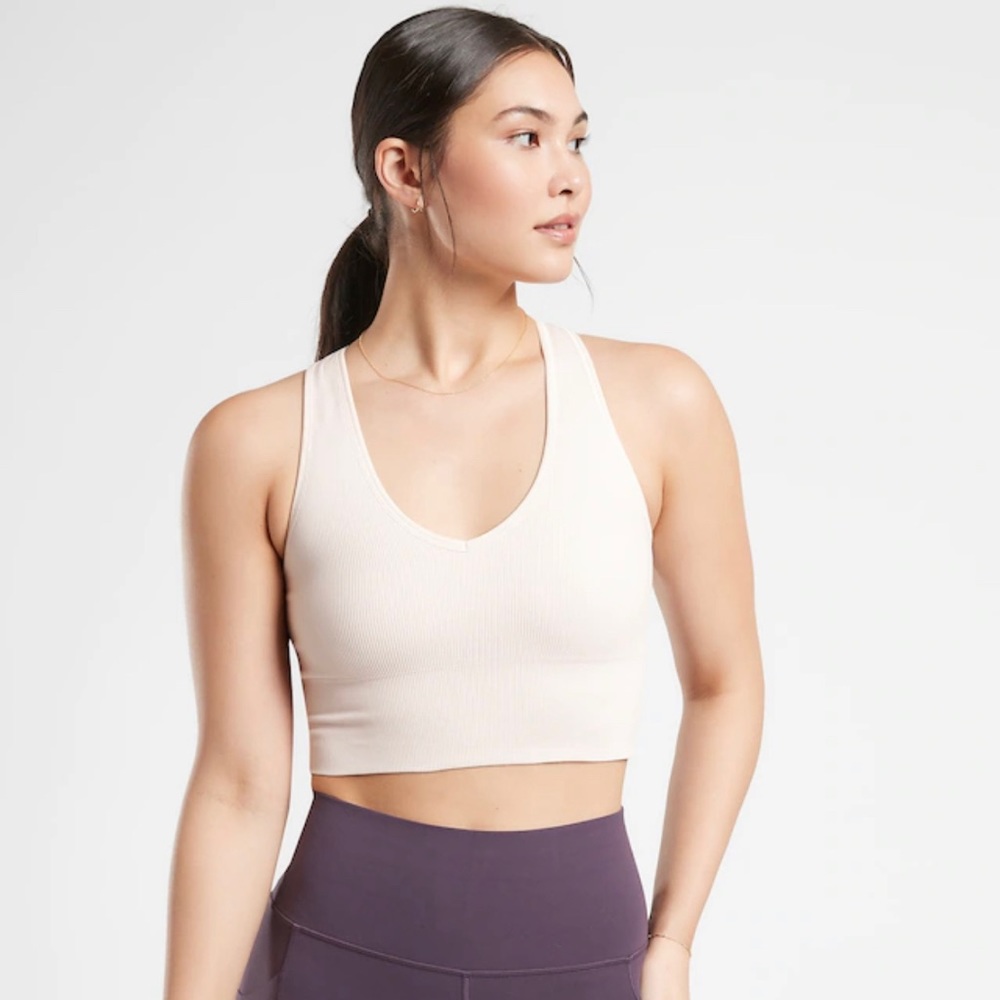 Aurora Seamless Crop Rib Tank in Veil Grey